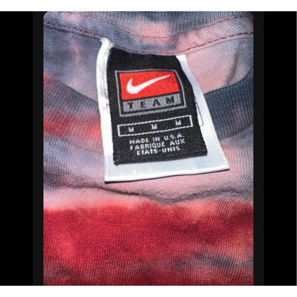 Vintage Nike Arkansas Razorback Center Swoosh Tie-Dye Tee - Picture 3 of 3